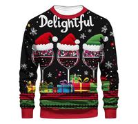 Christmas Jumper for Men Snowman Sweatshirt Xmas Pullover Christmas Tree Sweaters Snowflakes Jumpers Long Sleeve Tops Colorblock Sweatshirts Crew Neck Pullovers Novelty Ugly Sweater Plus Size