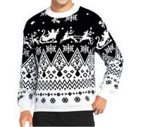 Christmas Jumper Funny-Nordic Jumpers For Men-Reindeer Embroidered Knit Sweater Coat Warm Soft Long Sleeve Casual Winter Pullover Top For Holiday Party And Festive Seasonal Outdoor Cozy Wear