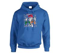 Christmas Jumper Gaming Controller Mens Hoodie Retro Sarcastic Holiday Gamer Gift Hoody Royal Blue - Small