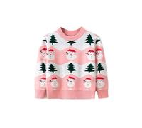 Christmas Jumper Girls Cotton Christmas Jumper Girls with Cartoon Pattern Round Neck Christmas Sweater Christmas Winter Warm Jumper Xmas Knitted Jumper Sweatshirt Cute Christmas Sweater