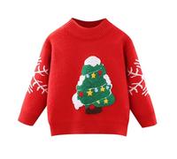 Christmas Jumper Kids 10 To 11 - Christmas Toddler Baby Girl Boy Knitted Sweater Double Layer Thick Round Neck Long Sleeve Pullover Autumn And Winter Clothes (Green, 3-4 Years)