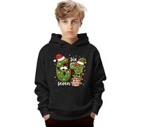 Christmas Jumper Kids Christmas 67 Kids Hoodies,Six Seven Christmas Hat Theme Print Sweatshirt, Comfortable Soft Fabric, Xmas Hoodies for Boys Girls Holiday Essential