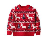 Christmas Jumper Kids Funny Christmas Jumper Boys Reindeer Knitted Christmas Sweater Christmas Crew Neck Jumper Christmas Autumn Tops Xmas Knitted Jumper Unisex Christmas Sweater