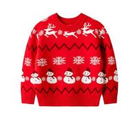 Christmas Jumper Kinedr Red, Christmas Jumper Kinedr Knit, Christmas Cartoon Pattern Sweater Crew Neck Christmas Jumper Christmas Sweatshirt Knitted Jumper Christmas Costume Autumn Winter