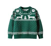 Christmas Jumper Kinedr Round Neck Christmas Jumper Kinedr Knitted Christmas Sweater Elk Jacquard Christmas Winter Warm Jumper Christmas Autumn Sweatshirt Xmas Knitted Jumper Christmas Costume