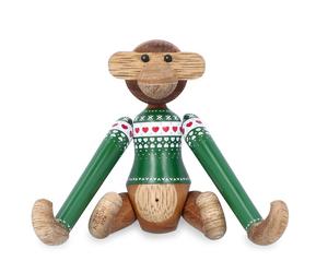 Christmas Jumper Monkey 2025 mini green wooden figure Kay Bojesen