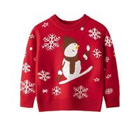 Christmas Jumper Unisex Children's Funny Christmas Jumper Kids Snowman Pattern Crew Neck Christmas Sweater Christmas Winter Jumper Christmas Knitted Sweatshirt Knitted Jumper Christmas Outfit