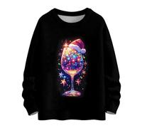 Christmas Jumper Womens Christmas Outfits for Women Crew Neck Vintage Clothes Casual Outfits for Parade Resistant Elegant Jumpers at Family Gathering Eve T Shirts at Party Purple M