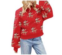 Christmas Jumpers, Christmas Sweaters for Women, Crew Neck Knitted Jumper Tops Stylish Alpaca Fair Isle Winter Jumpers Xmas Jumpers Funny Xmas Jumpers Pullover Ladies Crew Neck