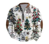 Christmas Jumpers for Men,Christmas Jumpers for Men UK Mens Sweatshirts 1/4 Zip Pullover Xmas Fashion Fleece Jumper Men's Sweater Casual Long Sleeve Tops Hoodies Outfits Clothing White