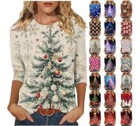 Christmas Jumpers for Women Cute Print Sweatshirt Funny Christmas Jumper Crewneck Shirt Ladies Fashion jumpers women Fall Shirts Ladies Fashion Casual Sweatshirt Tops Winter Casual Outwear Pullover