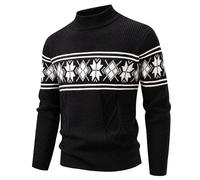 Christmas Jumpers For Women Men-Fair Isle Jumpers For Men Uk-Winter Jacquard Knit Sweater Coat Casual Long Sleeve Pullover Soft Comfortable Warm Fashion Outerwear For Fall Season