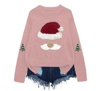 Christmas Jumpers for Women UK 3D Christmas Print Winter Sweaters for Women Fashion Long Sleeves Ladies Xmas Sweaters Funny Cute Pullover Sweater Soft Comfortable Warm Knitted Jumpers Crew Neck Tops