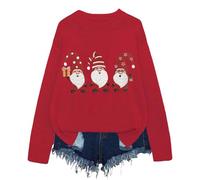 Christmas Jumpers for Women UK 3D Christmas Print Winter Sweaters for Women Fashion Long Sleeves Ladies Xmas Sweaters Funny Cute Pullover Sweater Soft Comfortable Warm Knitted Jumpers Crew Neck Tops