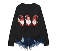 Christmas Jumpers for Women UK 3D Christmas Print Winter Sweaters for Women Fashion Long Sleeves Ladies Xmas Sweaters Funny Cute Pullover Sweater Soft Comfortable Warm Knitted Jumpers Crew Neck Tops