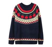 Christmas Jumpers for Women Uk, Christmas Sweaters for Women, Unisex Knitted Crew Neck Long Sleeve Reindeer Rudolf Xmas Knitted Jumpers Xmas Jumpers Christmas Jumpers Ladies Pullover Tops