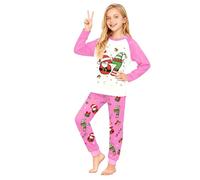 Christmas Jumpers Kids Girls Hat Checkered Turquoise Long Sleeve Novelty Outfit Glittery Santa for Spring Coats Holiday Outfits