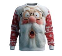 Christmas Jumpers Mens Funny Xmas Dress Sweatshirts Ladies Lightweight Activewear Plus Size Ugly for Men Family Jumper Sweatshirt Shirts Santa Claus T-Shirt Festival Costume