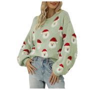Christmas Jumpers Women, Christmas Sweaters for Women, Unisex Knitted Crew Neck Long Sleeve Reindeer Rudolf Xmas Winter Jumpers Ladies Xmas Jumpers Funny Xmas Jumpers Pullover Ladies Crew Neck