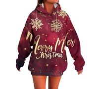 Christmas Jumpers Women Oversized,Funny Christmas Tree Printed Jumper Plus Size Novelty Xmas Sweatshirts Graphic Shirts Autumn Winter Pullover Tops Blouse Ugly Xmas Jumpers Ladies