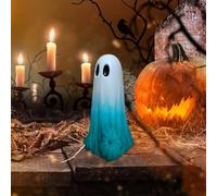 Christmas Keepsake Ornament Middle Finger Statue, Cute for Halloween Decorations, Porch and Indoor Home Large Garden Gnome Statue (Blue, 9X5cm)