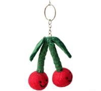 Christmas Keychain Ornaments for Tree Hanging Made from Wool Felt, Handmade with Natural Textures to Enhance Seasonal Decor (A)