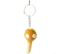 Christmas Keychain Ornaments for Tree Hanging Made from Wool Felt, Handmade with Natural Textures to Enhance Seasonal Decor (J)