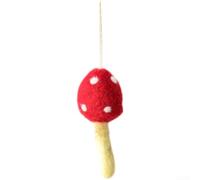 Christmas Keychain Ornaments for Tree Hanging Made from Wool Felt, Handmade with Natural Textures to Enhance Seasonal Decor (H)