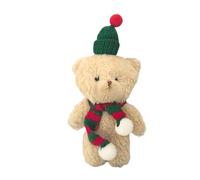 Christmas Keychain Plush 4.7Inch Realistic Soft Cute Bear Pendant Decor | Stuffed Christmas Doll Pendant for Backpacks Mobile Phones Bags Car Keys School Travel