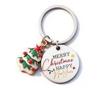 Christmas Keyring - Christmas Tree, Santa Elk, Snowman Keychain Charms for Women, Girls, Friends | Merry Christmas & Happy New Year Keyrings - Xmas Party Favors, Gifts, Stocking Fillers, Small Gifts