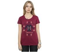 Christmas Knit Cotton T-Shirt Harry Potter Burgundy L
