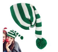 Christmas Knit Hat - Women Christmas Santa Knit Hats | Comfortable Colorful Knitted Beanie Festive Design for Outdoor Cold Weather Accessories Women Girl Boy Eve Activities Gatherings