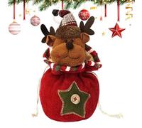 Christmas Knitted Bags,Christmas Fabric Storage Bags | Storage Decoration Wrapper Santa Reindeer Snowman for Kids Girls Boys Wrapping Packaging