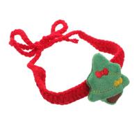 Christmas Knitting Cat Collar Adjustable Woolen Yarn for Cats Dogs | Cute Party Style, Comfortable Fit, Christmas Elements, Small and Medium Pets, Easy to Find PET