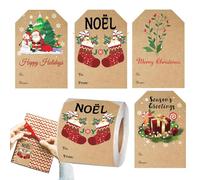 Christmas Labels | Decorative Adhesive Label, Christmas Comic Stickers, for Parties, Creations, Celebrations, Holiday Home, Seasonal Family, School Packaging