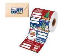 Christmas Labels,DIY Holiday Decorations - Self-Adhesive Stickers Labels Roll | for Holiday Party DIY Craft Lovers Stocking Stuffers Kids Adults Office Favor Wrapping