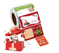 Christmas Labels Roll, Pack of 500 Various Cartoon Patterns Portable Festive Stickers, Gift Wrapping Labels Assortment, for Envelopes, Paper, Desks, Postcards, Greeting Cards, Scrapbooking