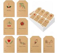 Christmas Labels Stickers, 300 Lovely Christmas Stickers for Presents with Cute Xmas Designs, Christmas Stickers Tags Self Adhesive Size 50 x 76mm