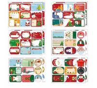 Christmas Labels Stickers 324 Pcs, Christmas Self Adhesive Stickers Gift Name Tag, with Cute Festive Designs for Festival Birthday Wedding Holiday Decoration