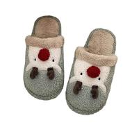 Christmas Ladies Festive 3D Printed Home Slippers Cozy Indoor Footwear with Holiday Designs for Ultimate Comfort and Warmth (Blue, 4)