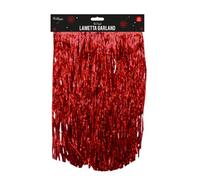 Christmas Lametta 1.2m x 46cm Angel Hair Tinsel Tree Decoration (Red)