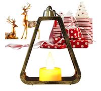 Christmas Lamp Decorative Flameless LED Christmas Candle Lamp | Electric candle for home, living room, bedroom, bedside table, bookcase, fireplace, holiday decoration, table, antique gold