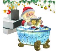 Christmas Lamp | LED Resin Christmas Decorations - Santa Claus Reading Bubble Night Lamp | for Indoor Shelf Fireplace Bedroom Living Room Office Winter Holiday Party