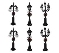 Christmas Lamp Post 6PCS Miniature Christmas Village Street Lights Artificial Resin Village Accessories for DIY Dollhouse..