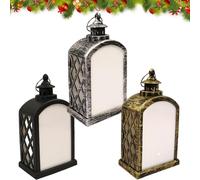 Christmas Lantern, 3Pcs 3 x 2 x 6 Sublimation LED Lantern, Blanks Lantern Lights for DIY, Battery-Operated Lantern Night Light for Christmas Home Decorations and Gifts, Style1