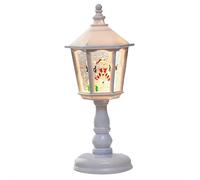 Christmas Lantern Christmas Themed Light Post Christmas Table Lamp Portable Tabletop Centerpiece Decor for Xmas Tree Indoor Outdoor Party