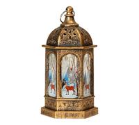 Christmas Lantern Lights - Retro LED Night Light Vintage Party Decoration, Party Decorations Central Parts for Office, Shelving Room, Garden, Outdoor Fireplace
