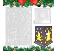 Christmas Lantern Mold, - Lightweight Ergonomic Sleek Lightweight Functional, Decorative Craft Epoxy Resin, Casting Moulds Silicone Desktop Ornament | Multipurpose Outdoor Indoor Utility