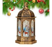 Christmas Lantern | Retro LED Night Light Vintage Party Decoration - Table Decoration Party Home Office | Indoor Outdoor Bedroom Garden Living Room Country House Patio