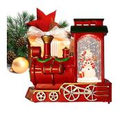 Christmas Lantern Snow Globe - Christmas Snow Globe Lantern, Santa Train with Lights, Christmas Snow Globes, Decorative Lanterns for Table, Desk, Mantle, Bedroom